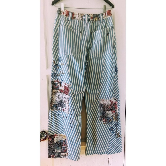 Free People Runyon Patched Floral Embroidery Pants - Picture 4 of 5